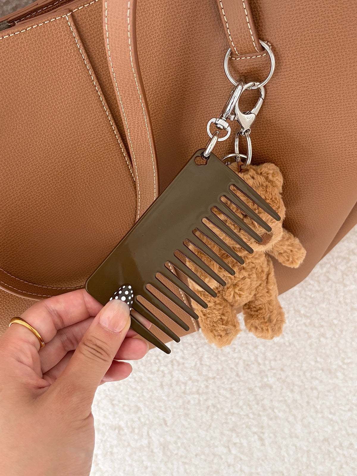 On-the-Go Comb Keychain Charm