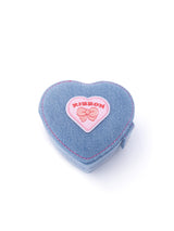 Denim Heart Jewelry Case