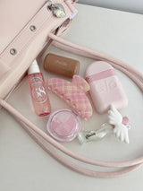 Pink Gingham Hair Claw Clip