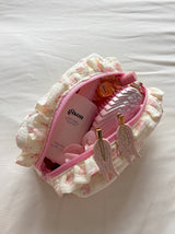 Ruffle Charm Beauty Pouch