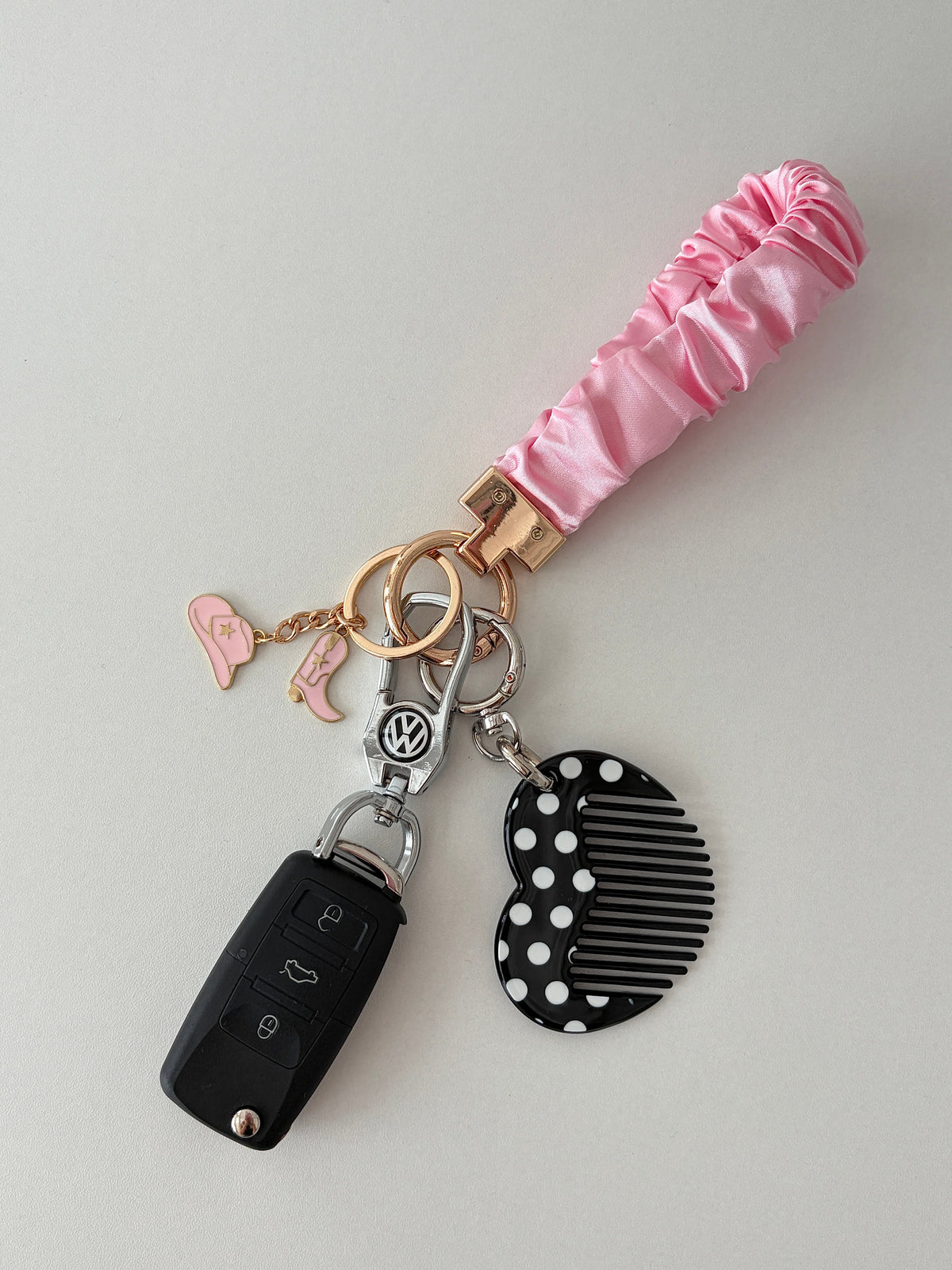 Cowgirl Boots Hat Keychain